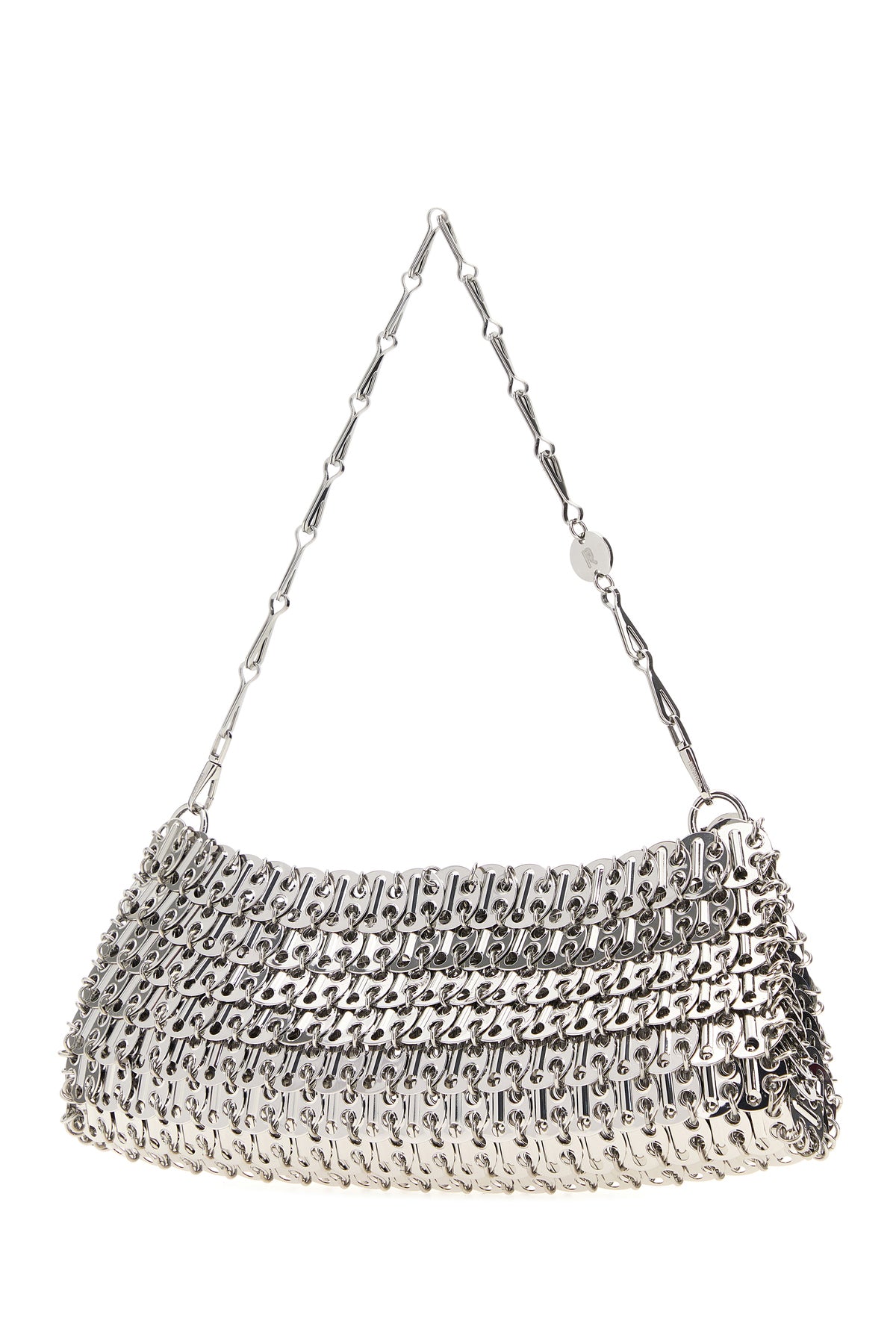 RABANNE Borsa a spalla 1969 in catena metallica argento, view 2