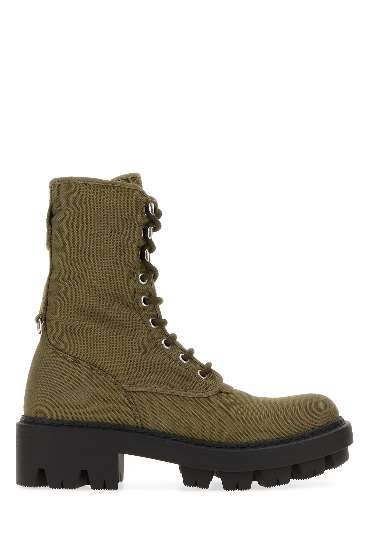 Prada Stivali in tela verde oliva