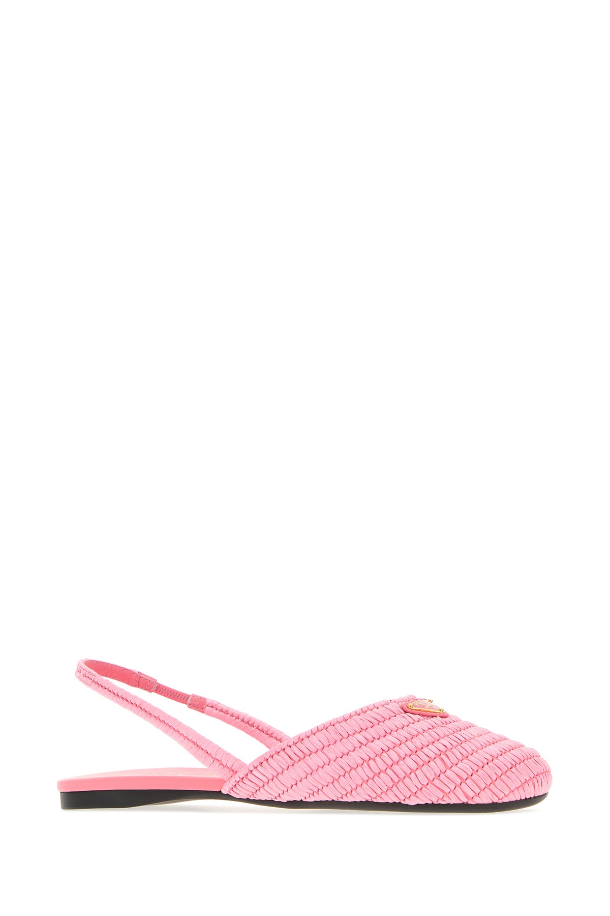 Prada Ballerine in rafia rosa, view 2