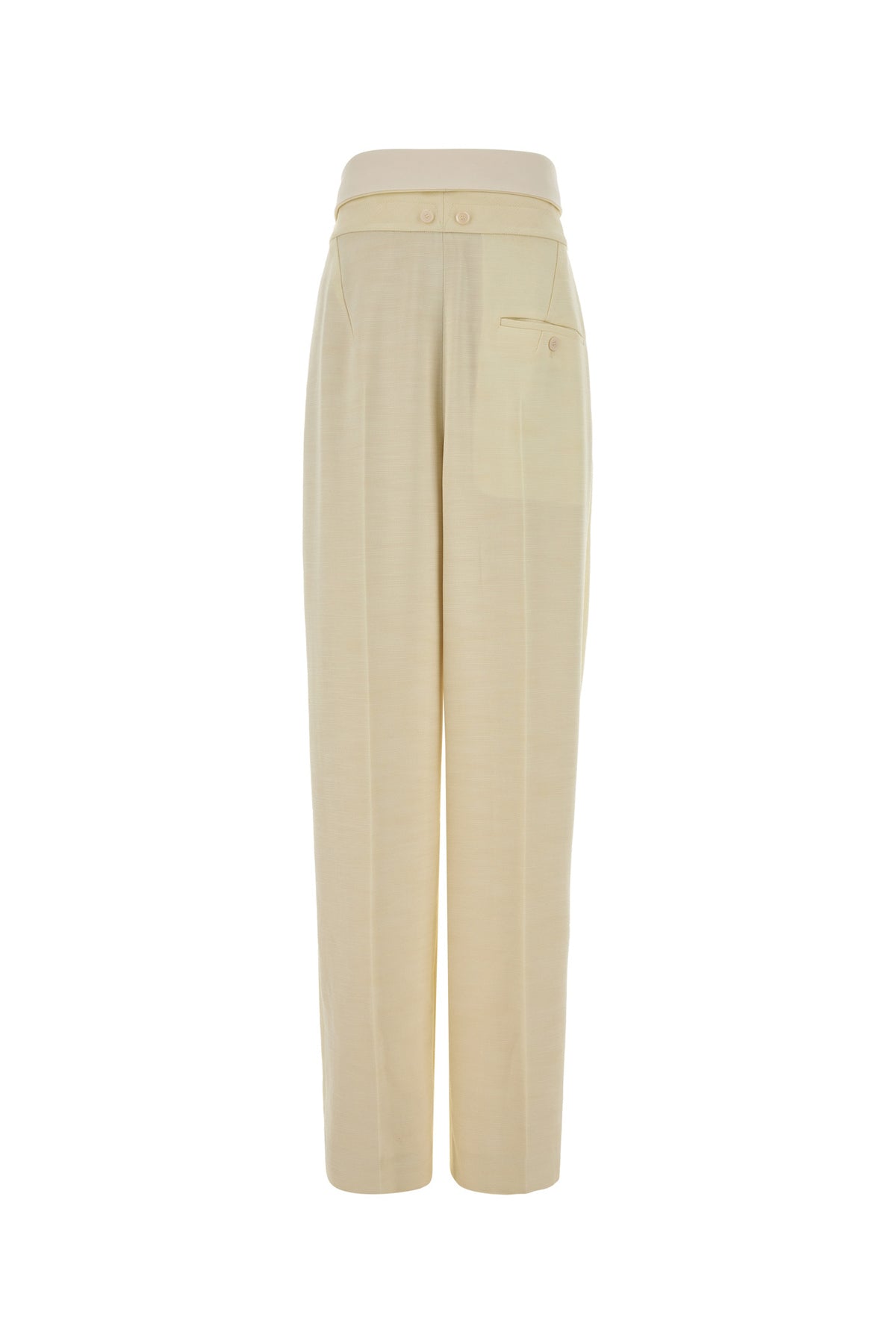 CARVEN Pantalone Orchidè in gabardine crema