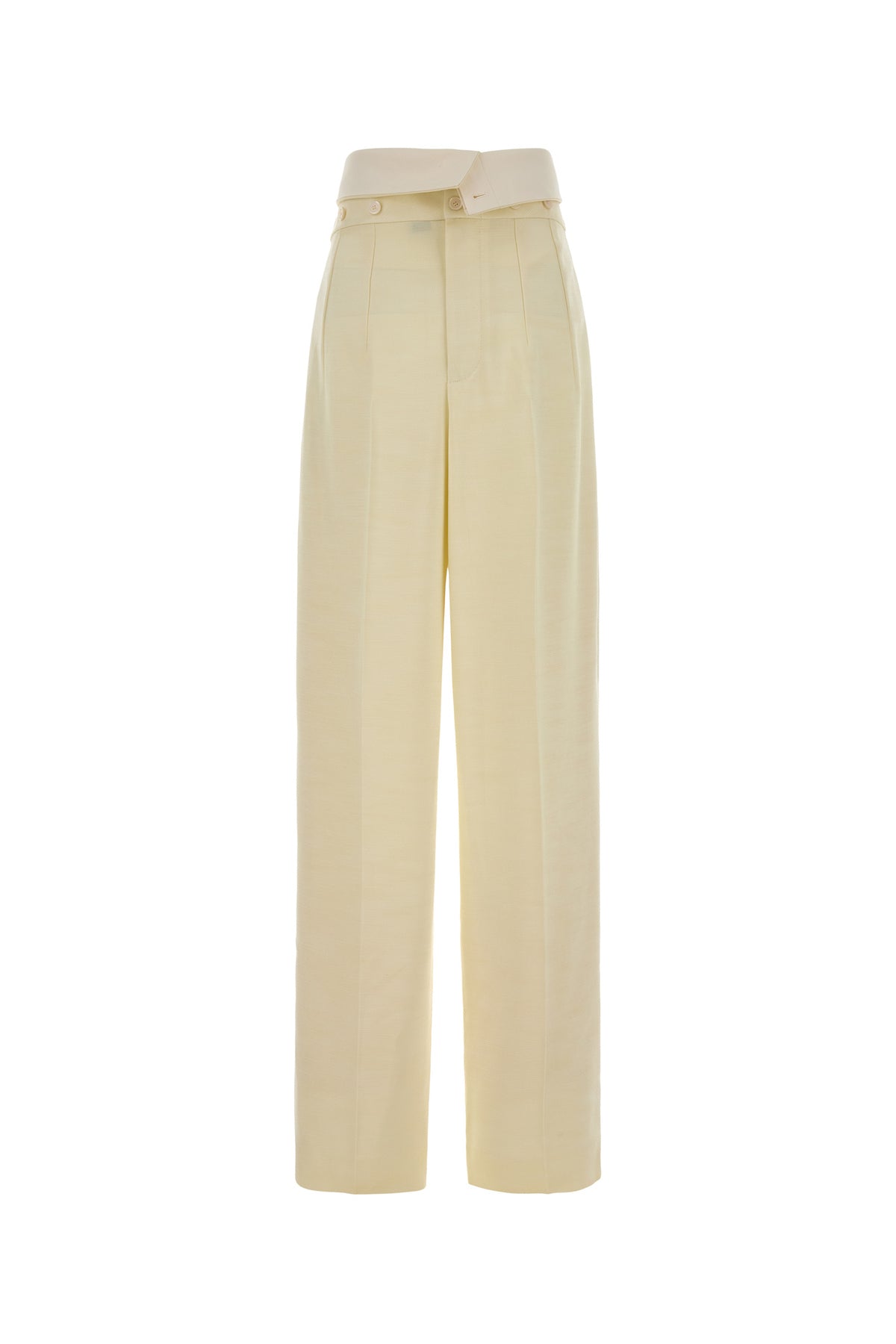 CARVEN Pantalone Orchidè in gabardine crema, view 2