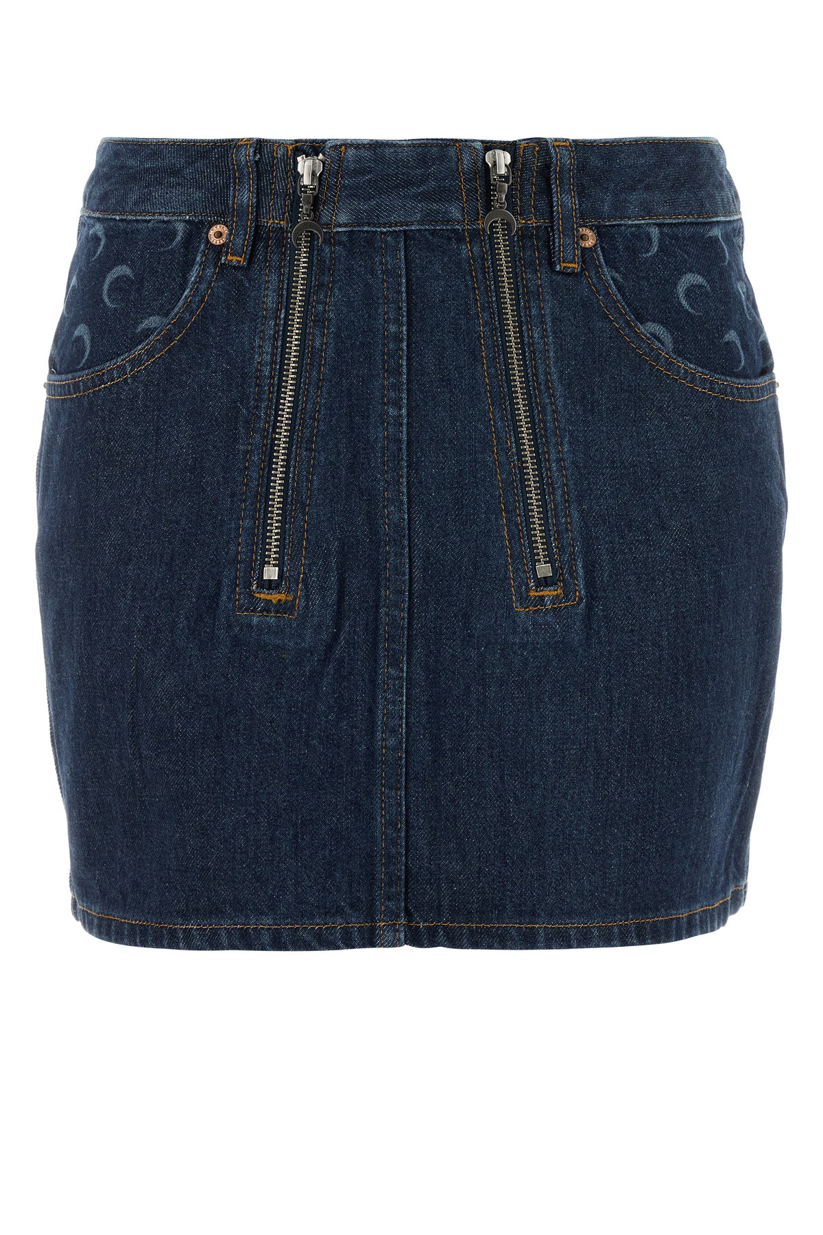 MARINE SERRE Minigonna in denim blu