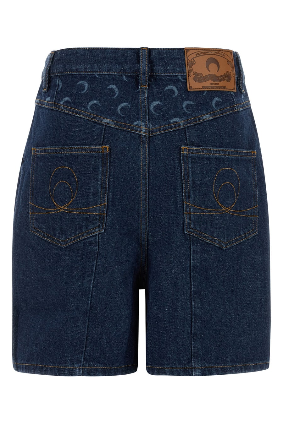 MARINE SERRE Shorts in denim blu, view 2