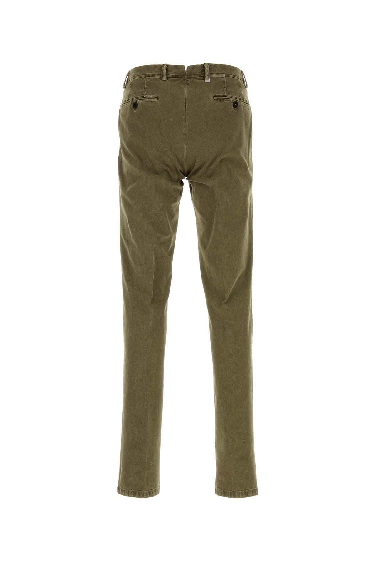 PT Torino Pantalone in cotone stretch verde militare, view 2