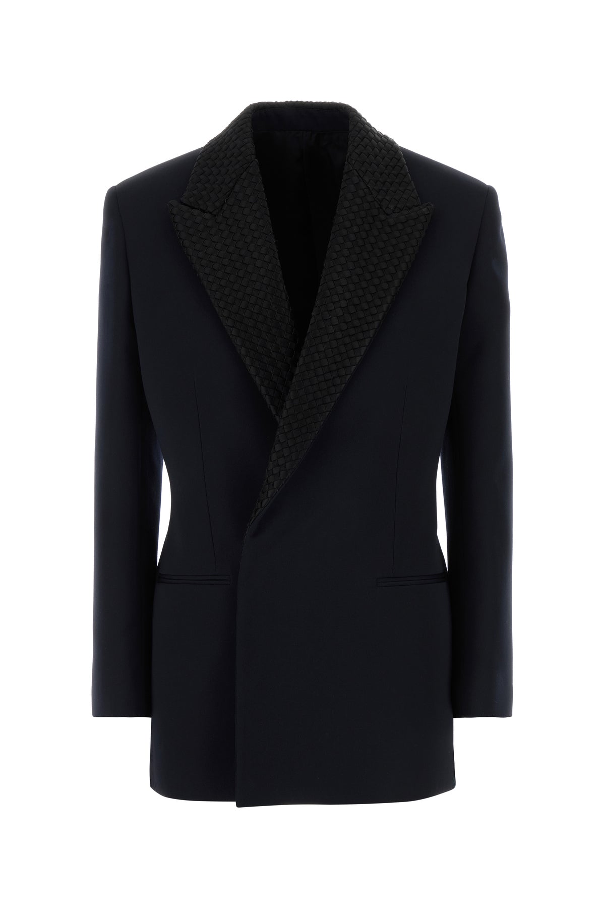 Bottega Veneta Giacca in lana blu notte