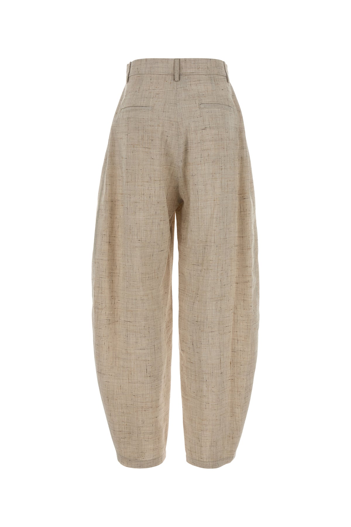 Moschino Pantalone dalla gamba ampia in jersey sabbia melangé, view 2