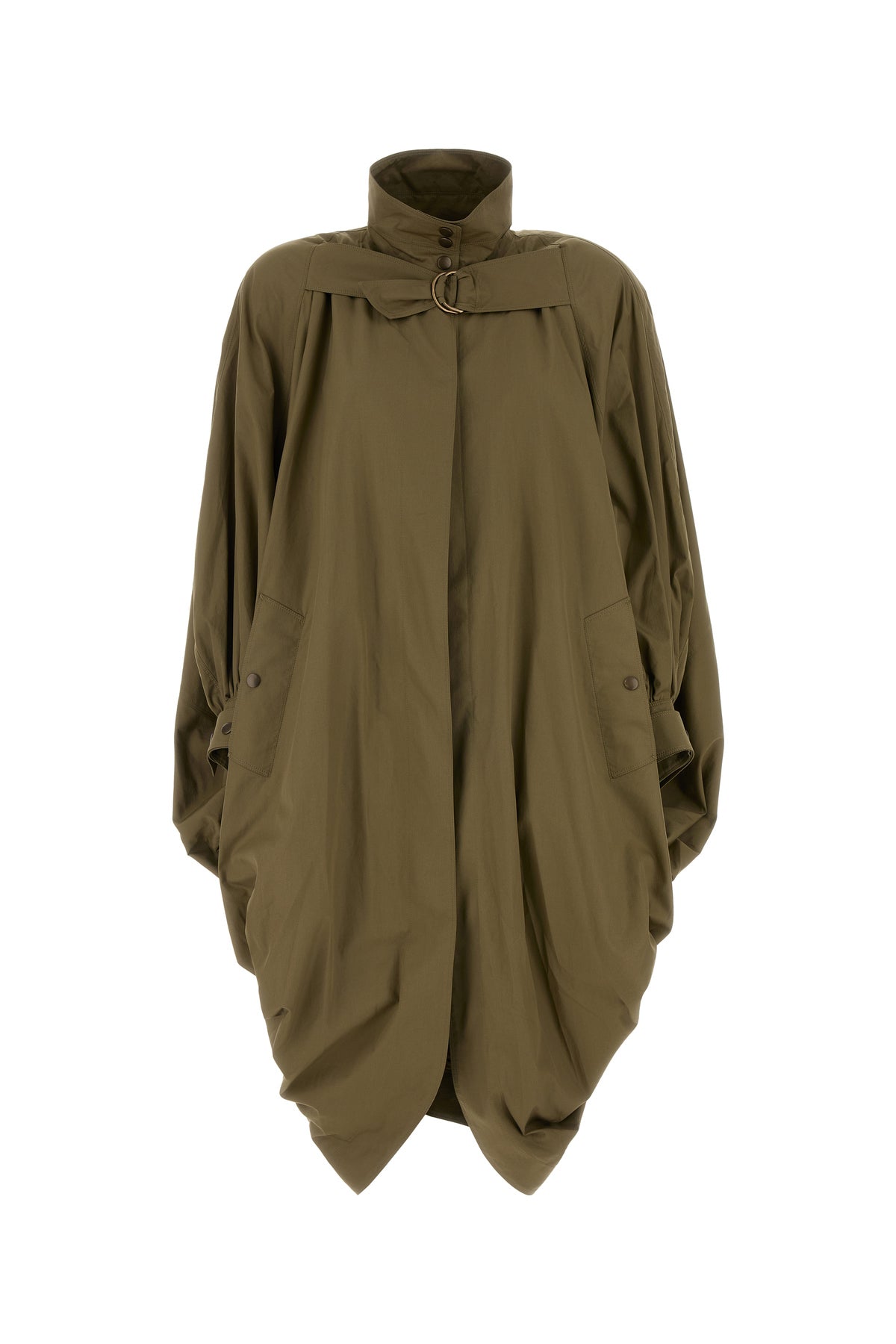 Chloé Soprabito in popeline verde oliva
