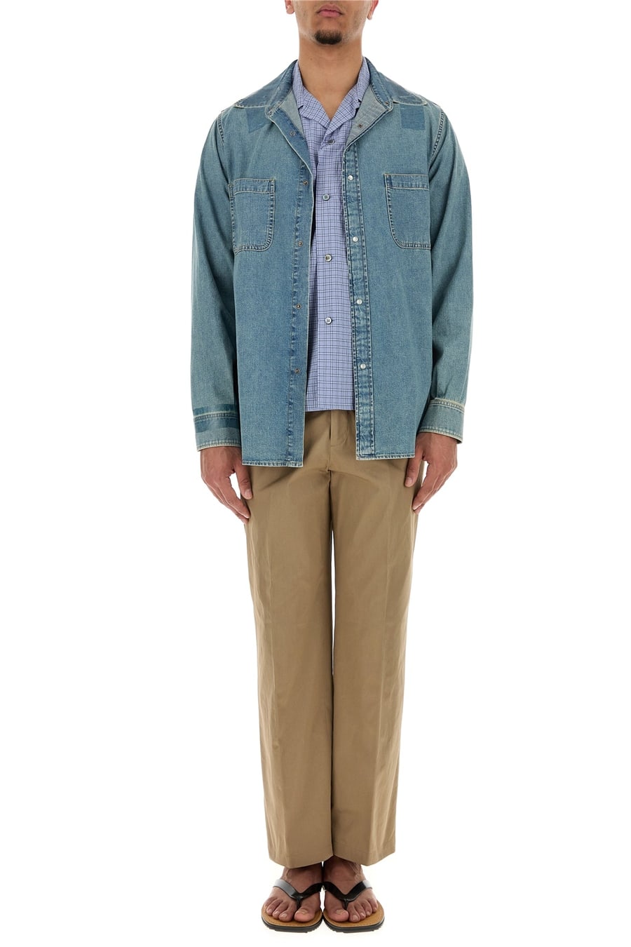 Maison Margiela Pantalone in cotone cammello, view 6