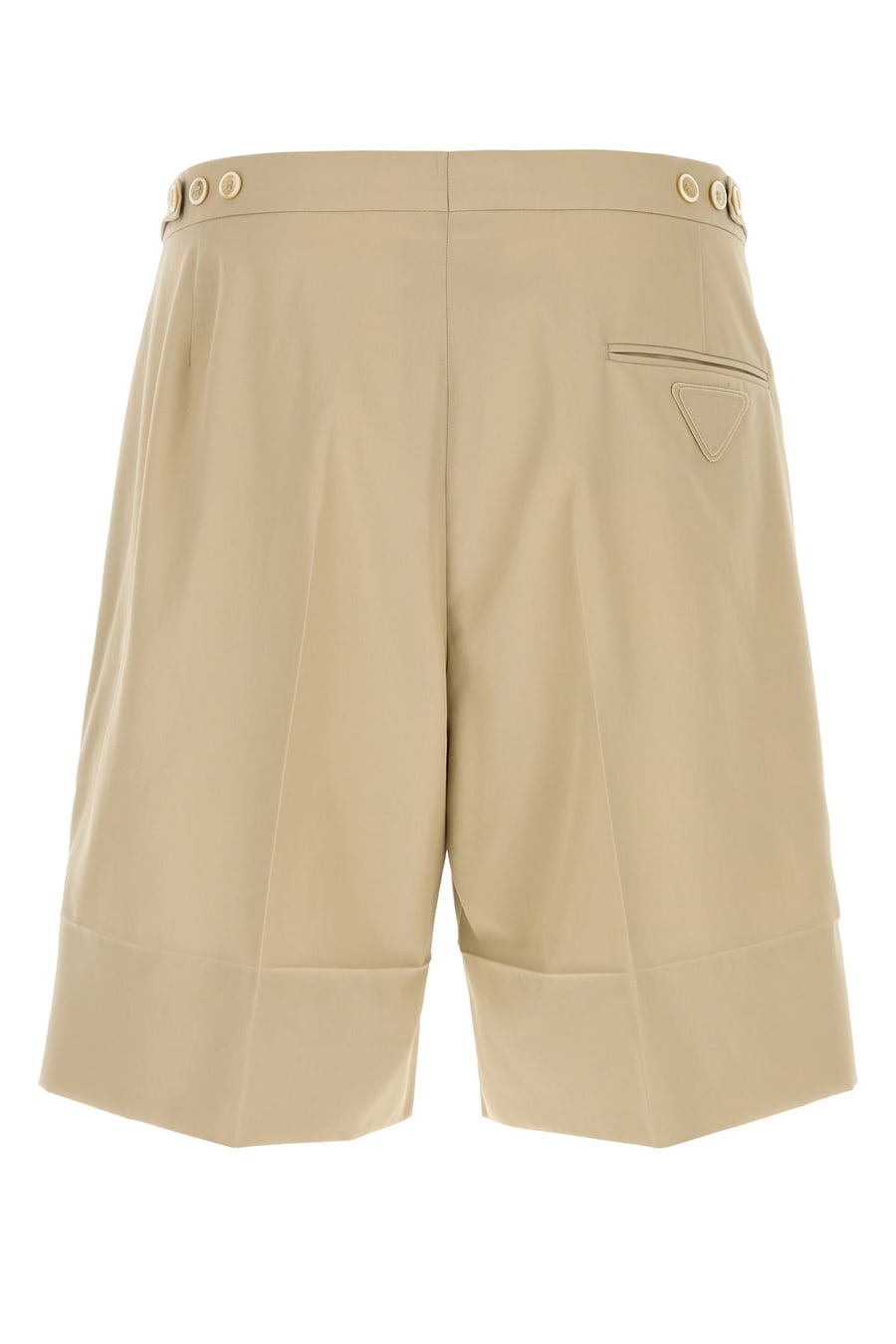Prada Bermuda in cotone sabbia, view 2