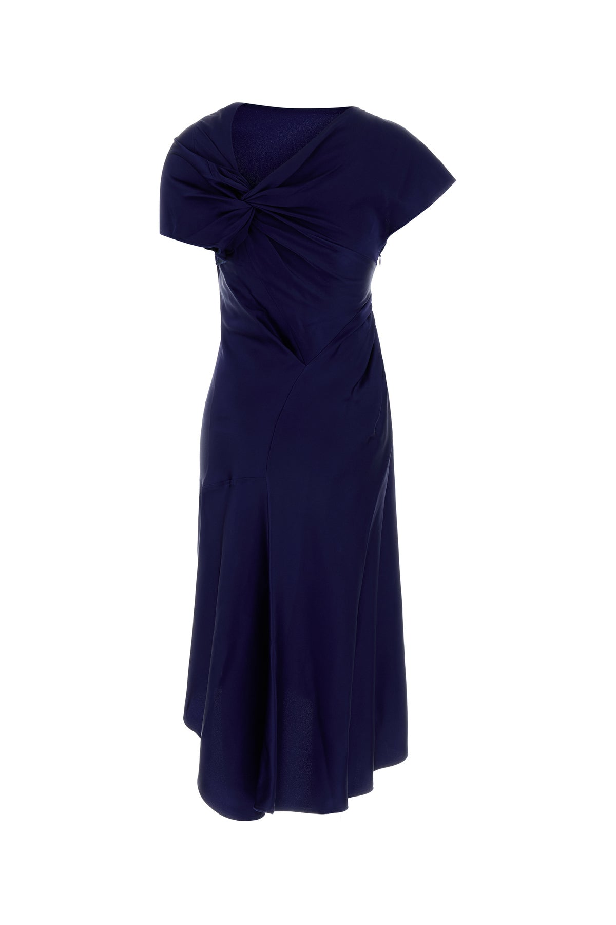 Victoria Beckham Abito in raso blu, view 2