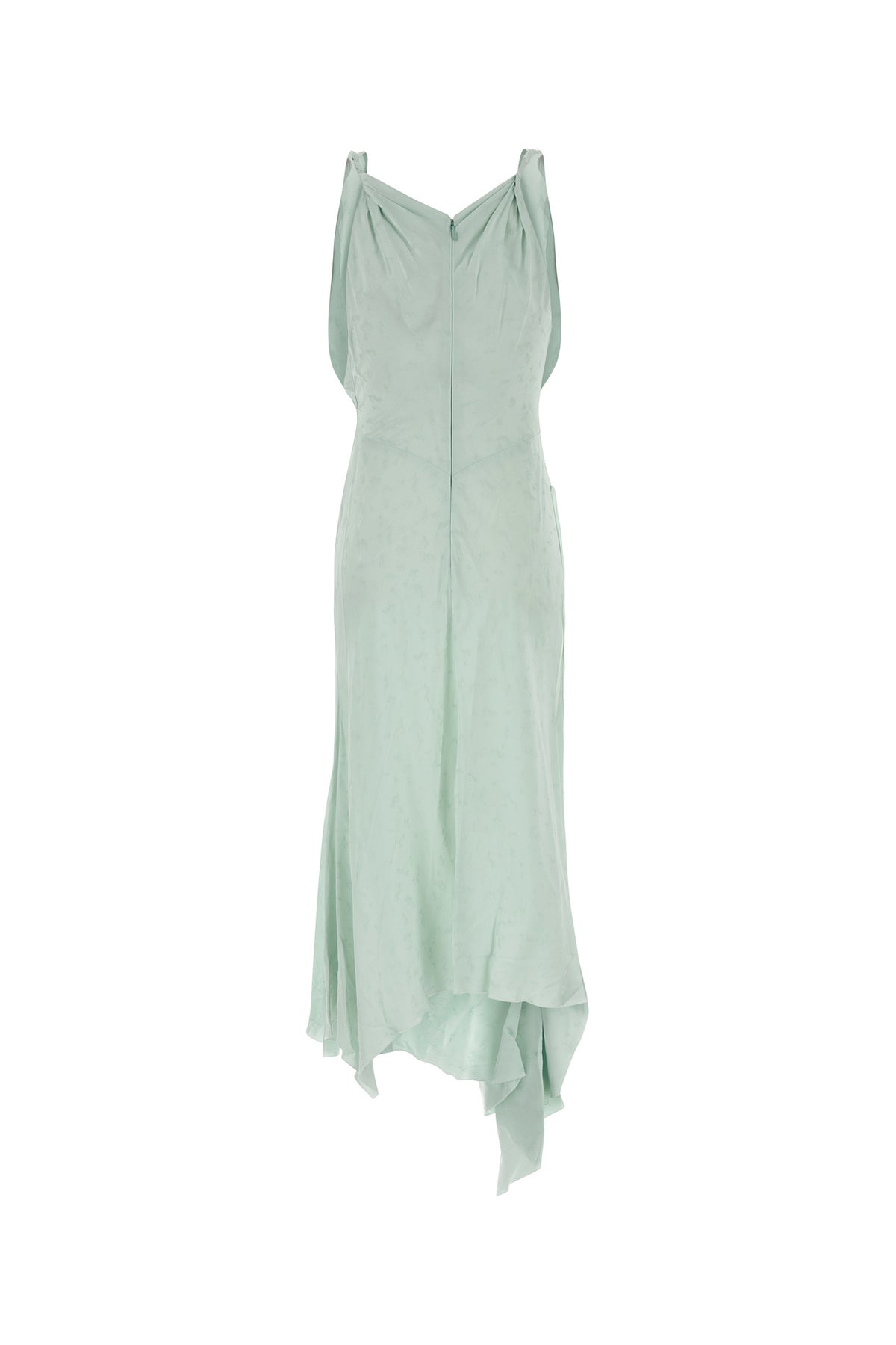 Victoria Beckham Abito in viscosa verde acqua, view 2
