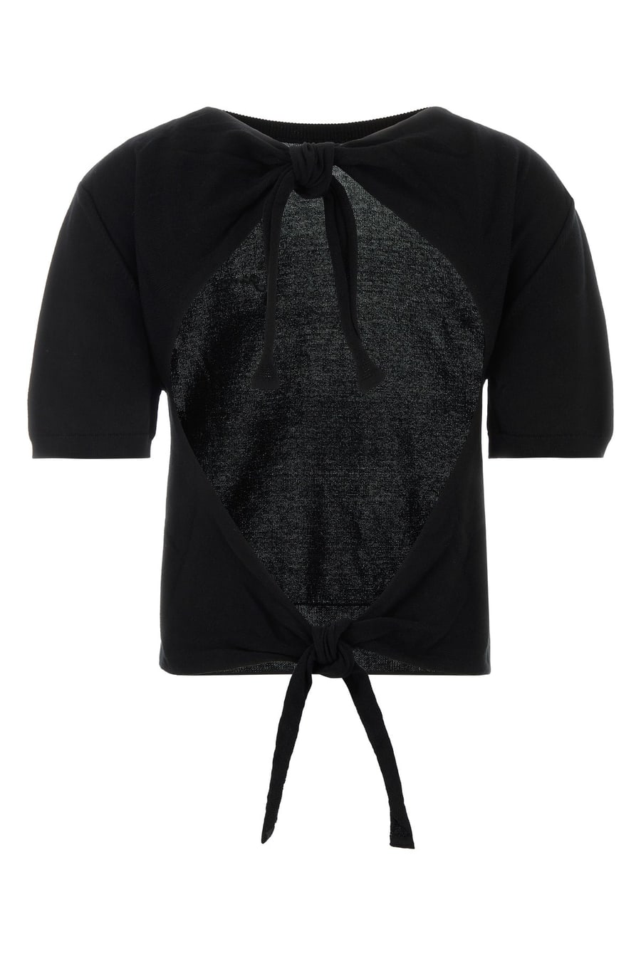 Ganni Top in cotone nero, view 2