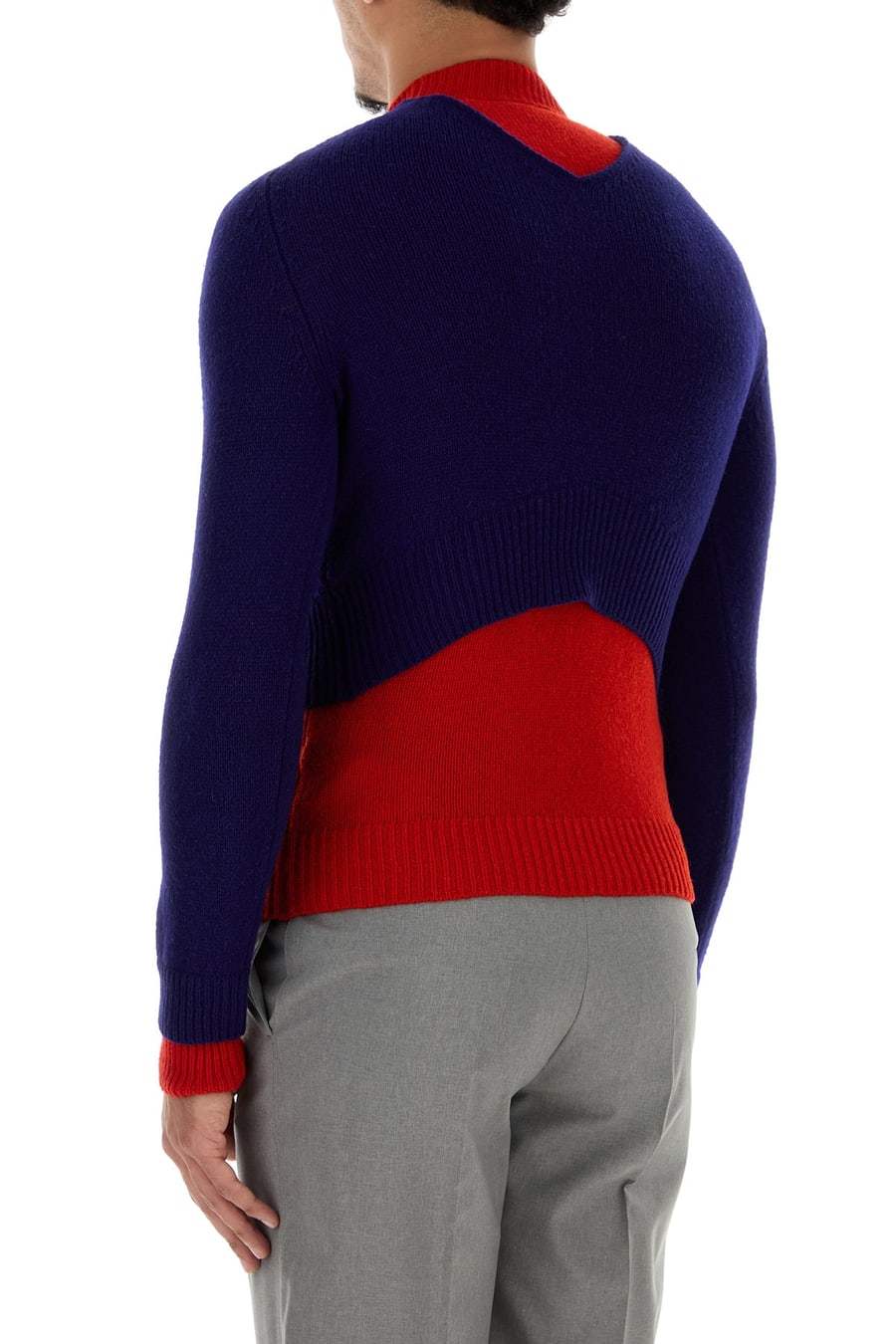 Jil Sander Maglione in misto lana bicolor, view 4
