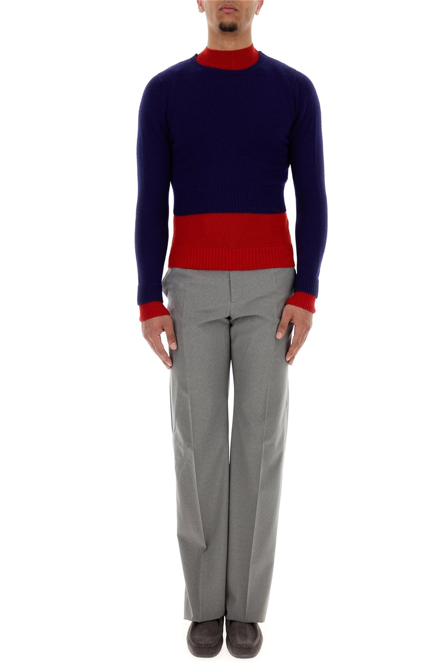Jil Sander Maglione in misto lana bicolor, view 6