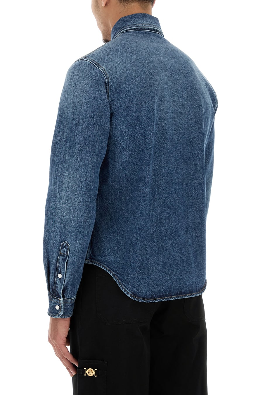 Versace Camicia in denim, view 4