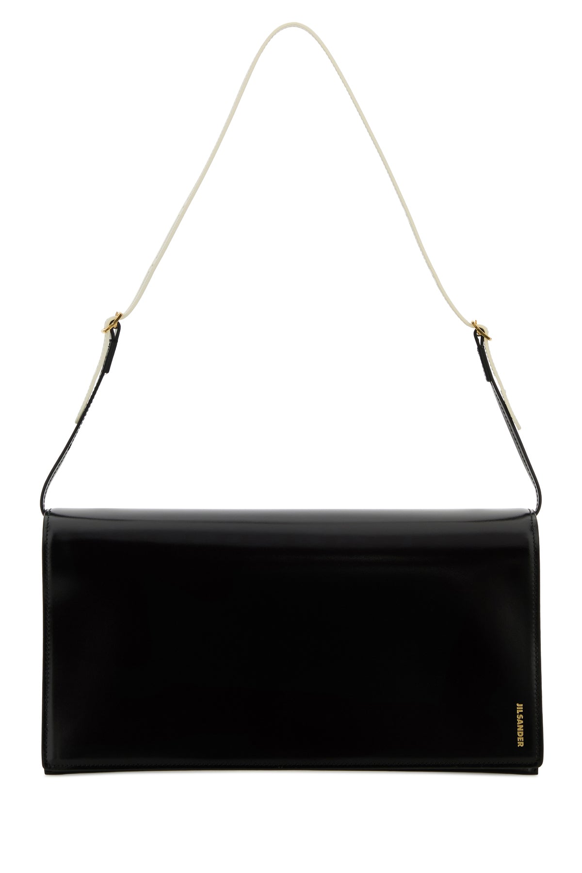 Jil Sander Borsa a spalla File media in pelle nera