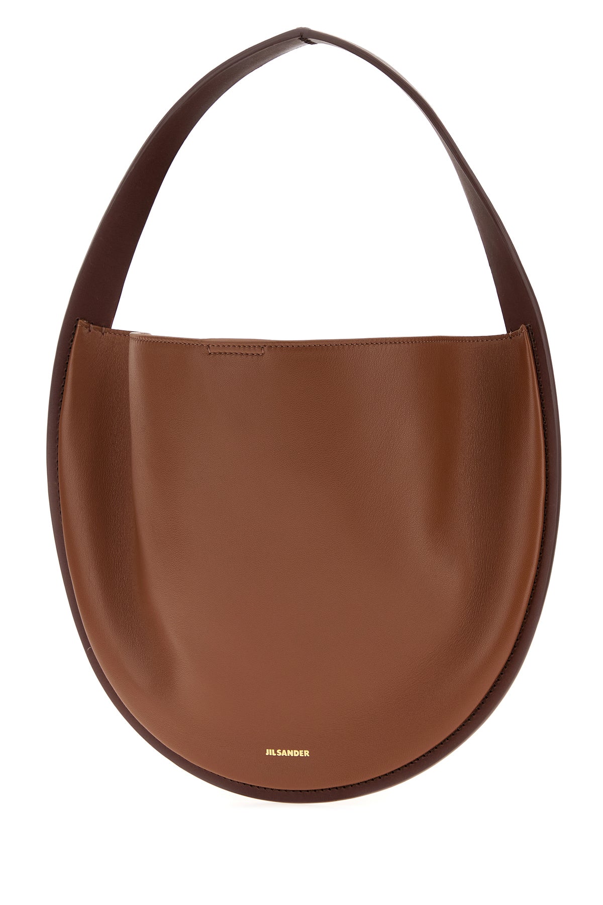 Jil Sander Borsa a spalla Pivot in pelle caramello, view 2