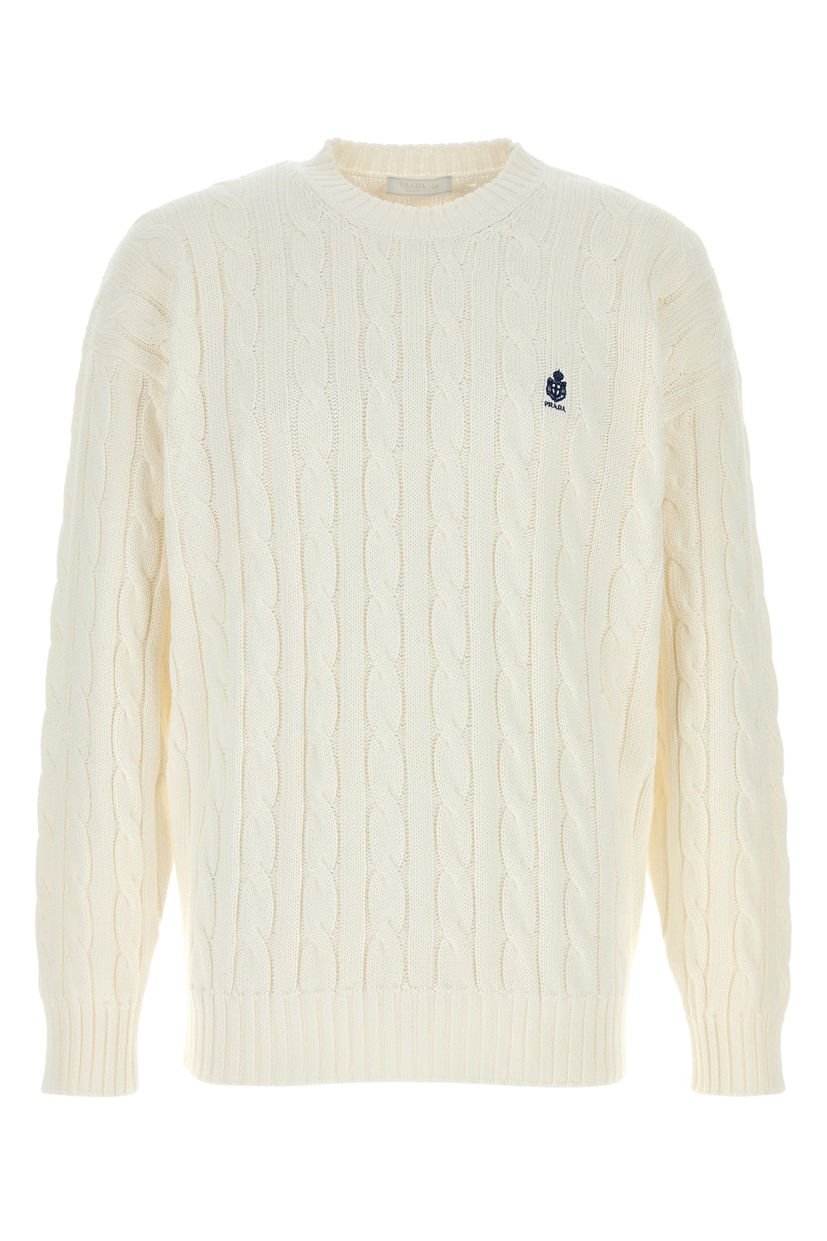 Prada Maglione in cotone bianco