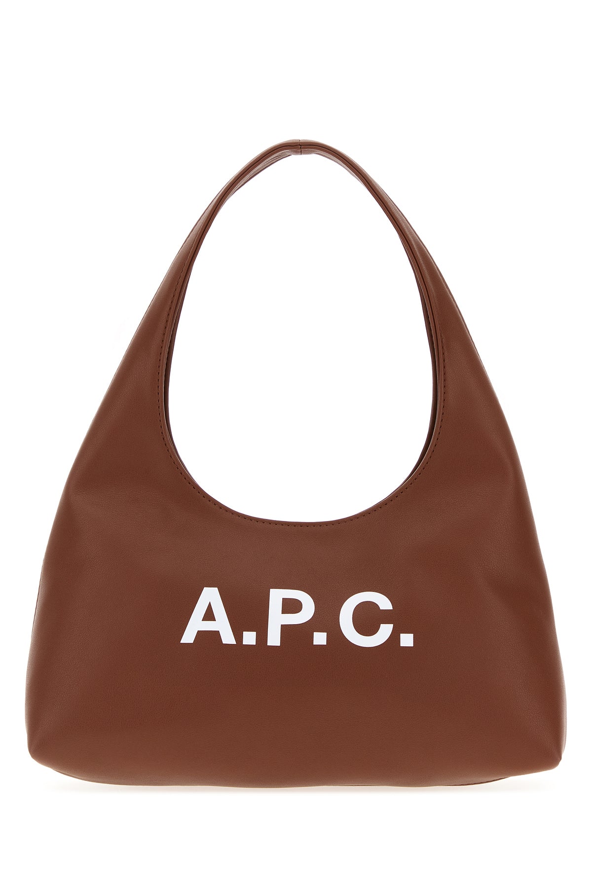 A.P.C. Borsa a spalla Ninon piccola in similpelle marrone