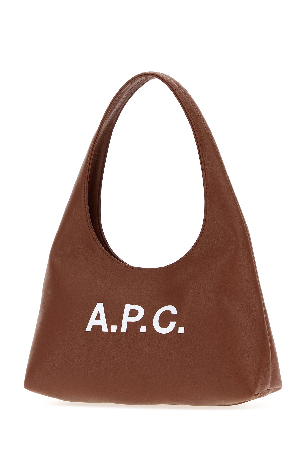 A.P.C. Borsa a spalla Ninon piccola in similpelle marrone, view 2