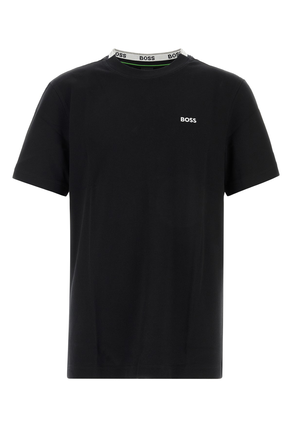 Boss T-shirt in piquet nero