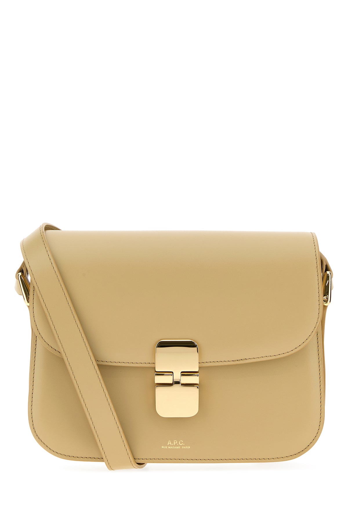 A.P.C. Borsa a tracolla Grace piccola in pelle beige