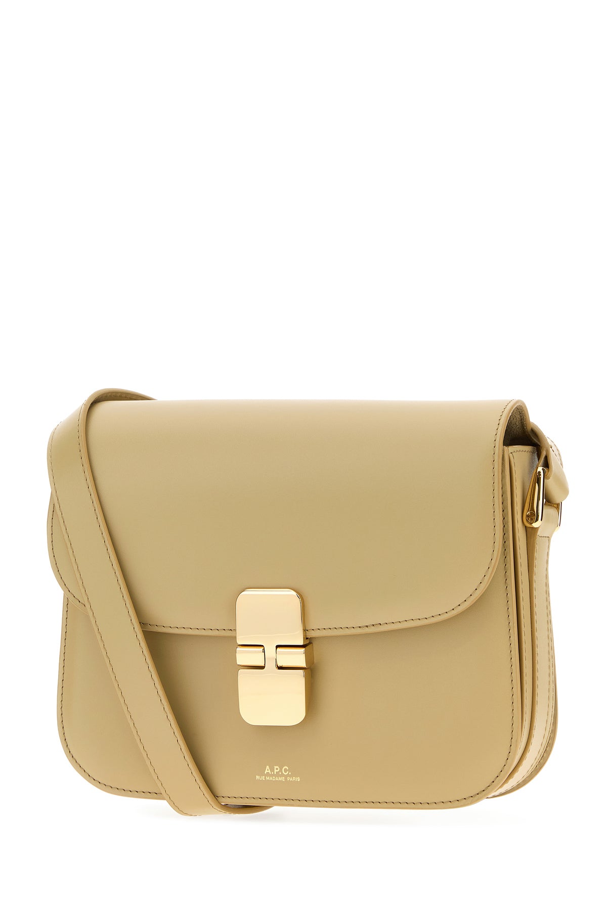 A.P.C. Borsa a tracolla Grace piccola in pelle beige, view 2