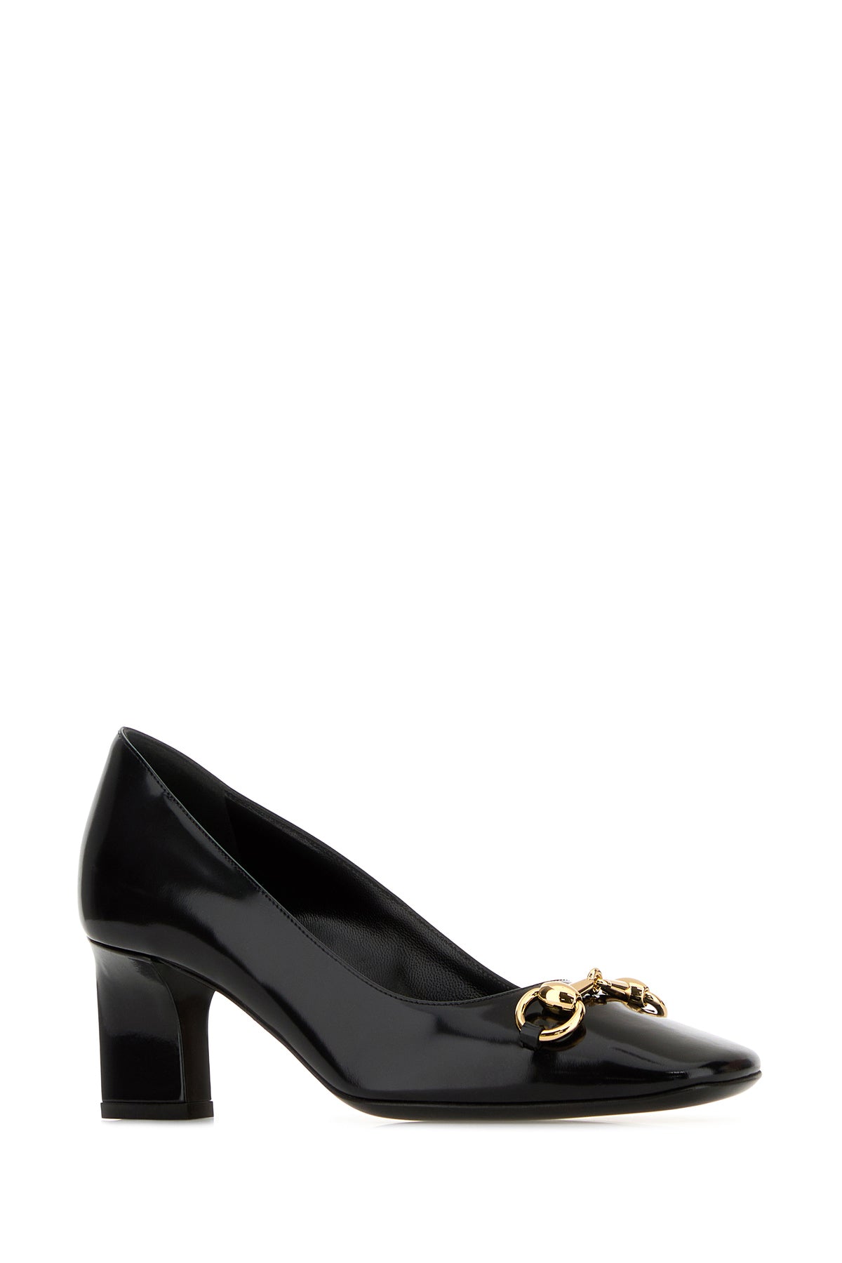 Gucci Scarpe con tacco Signora in pelle nera, view 2