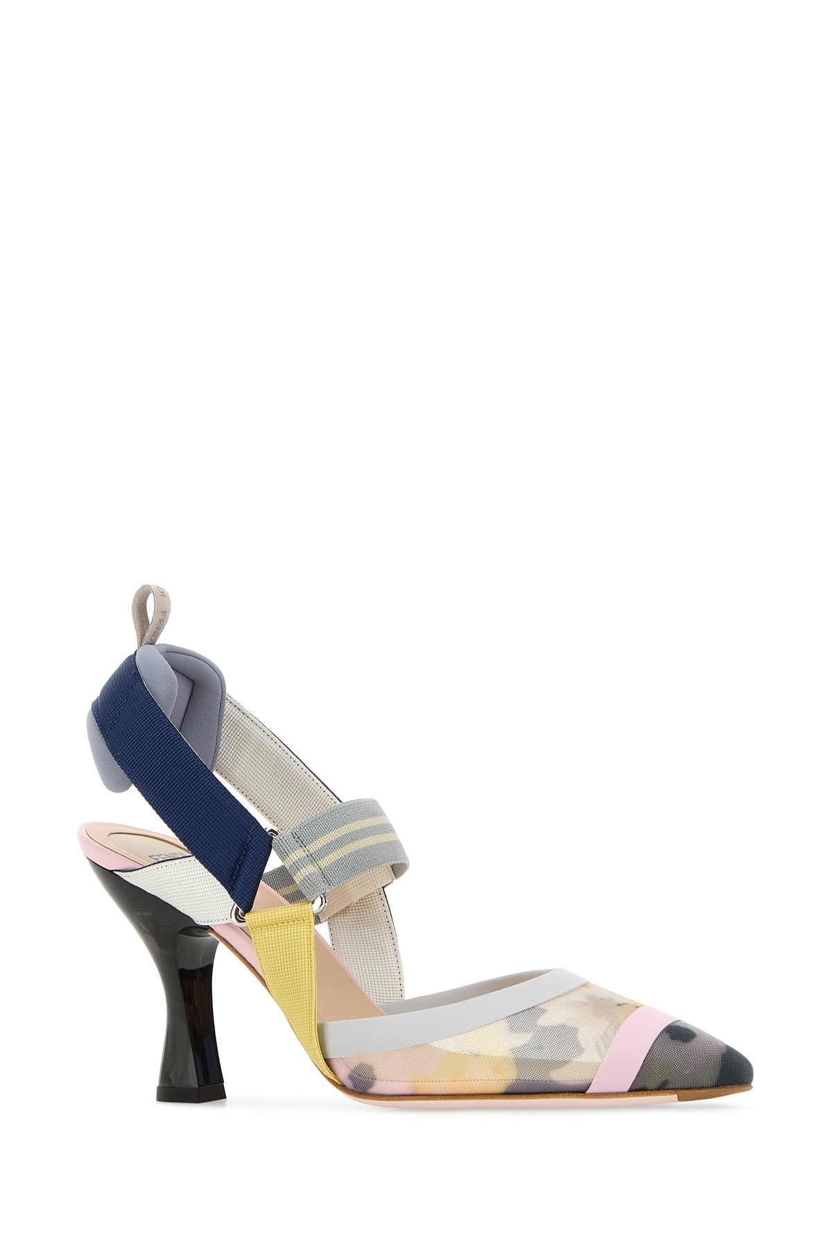 Fendi Scarpe con tacco Colibri in rete multicolor, view 2