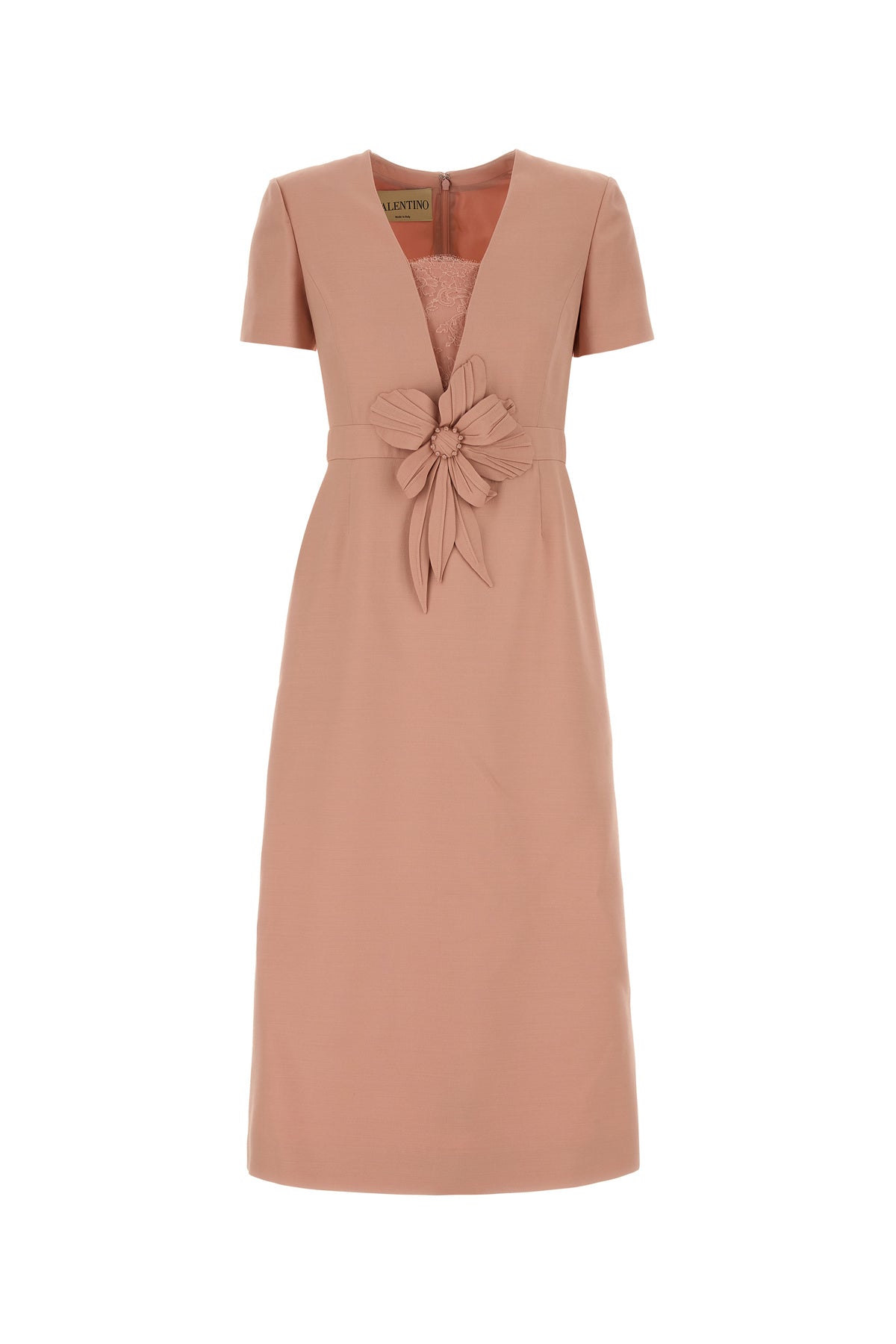 Valentino Garavani Abito in misto lana rosa