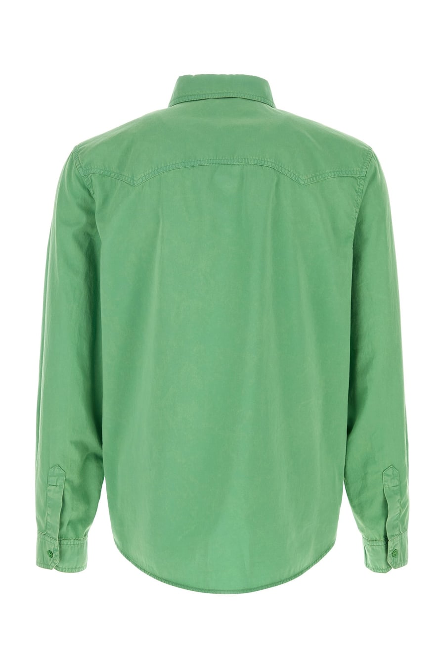 Versace Camicia in cotone verde prato, view 2