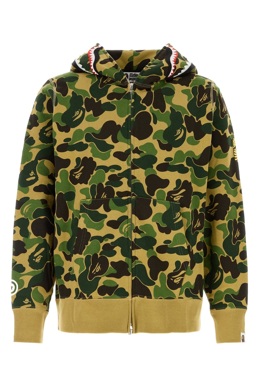 BAPE Felpa ABC Camo 2nd Shark in cotone stampato