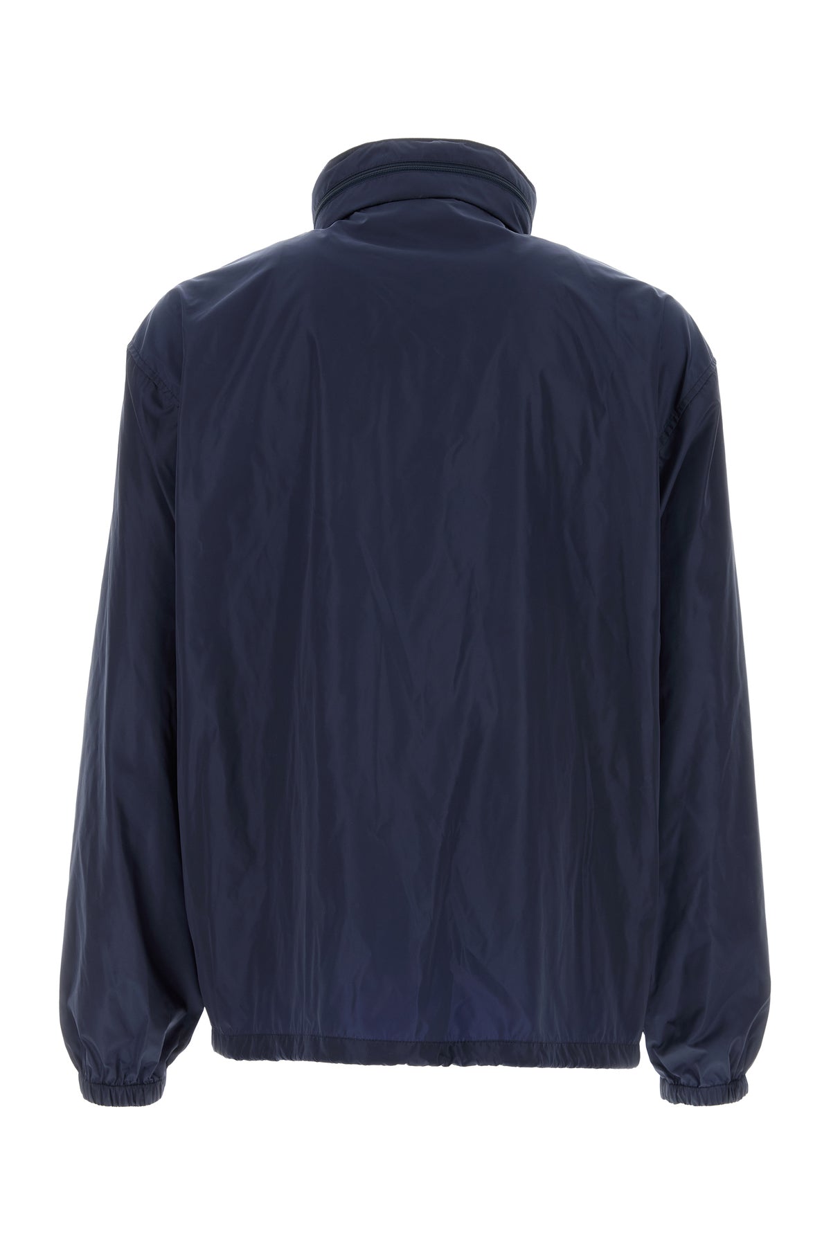 Saint Laurent Giacca a vento in nylon blu navy, view 2