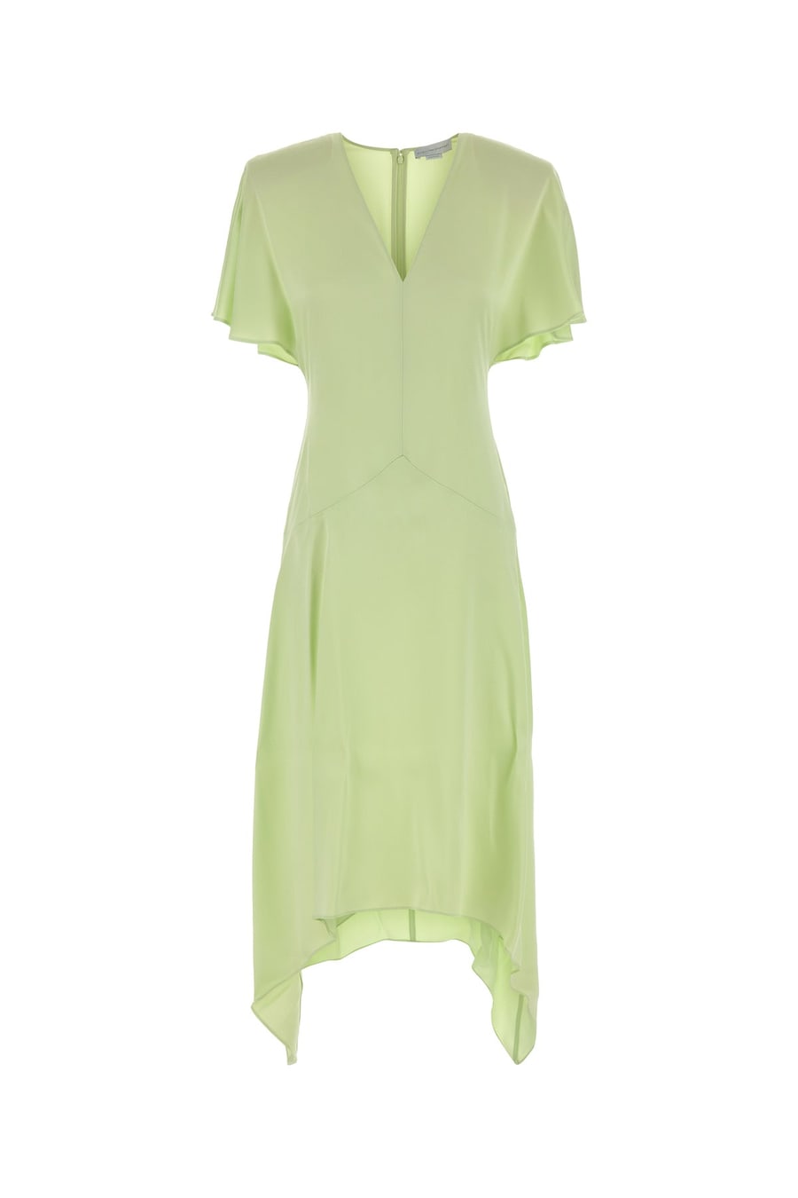 Stella McCartney Abito in raso verde pastello