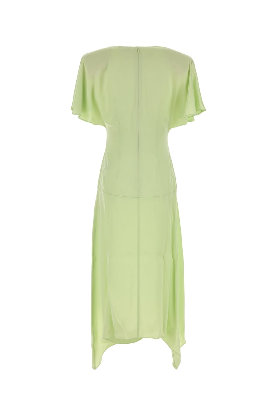 Stella McCartney Abito in raso verde pastello, view 2