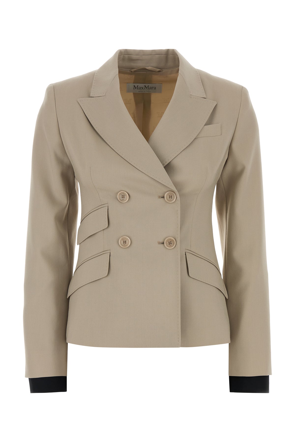 Max Mara Giacca Placido in misto lana sabbia