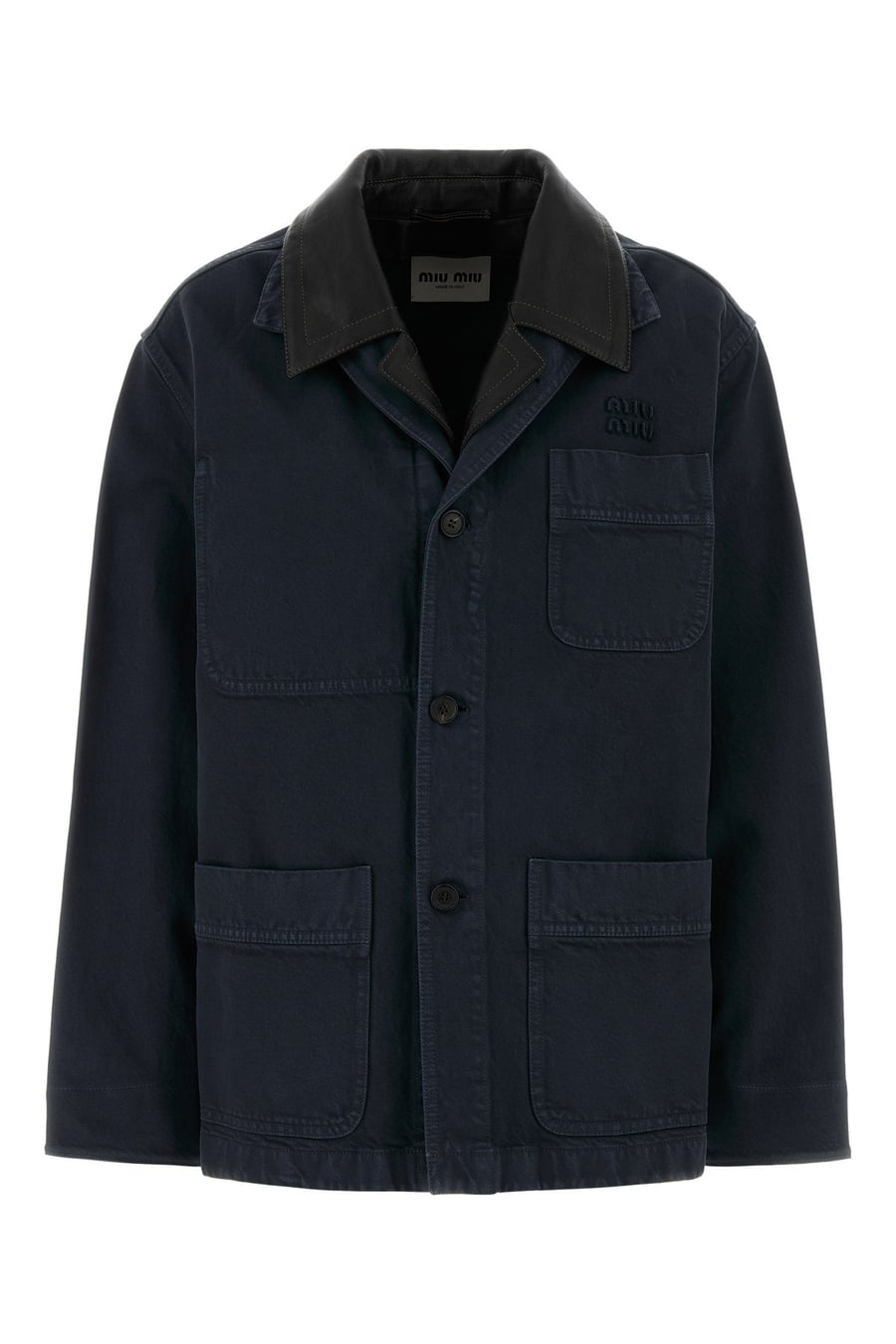 Miu Miu Giubbino in denim blu navy