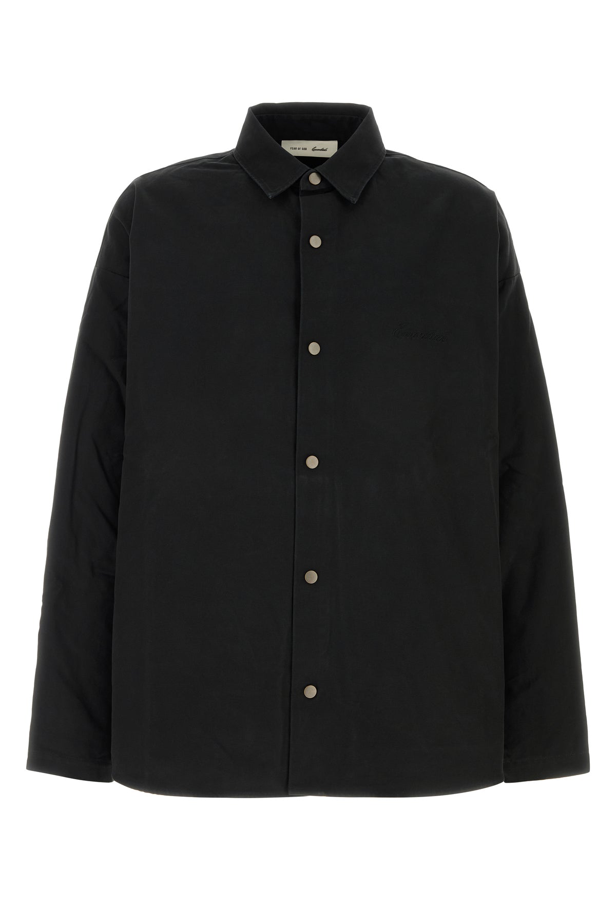 Fear of God Essentials Camicia oversize in cotone ardesia