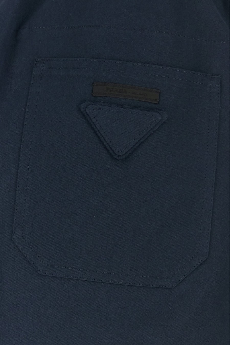 Prada Pantalone in cotone blu navy, view 3