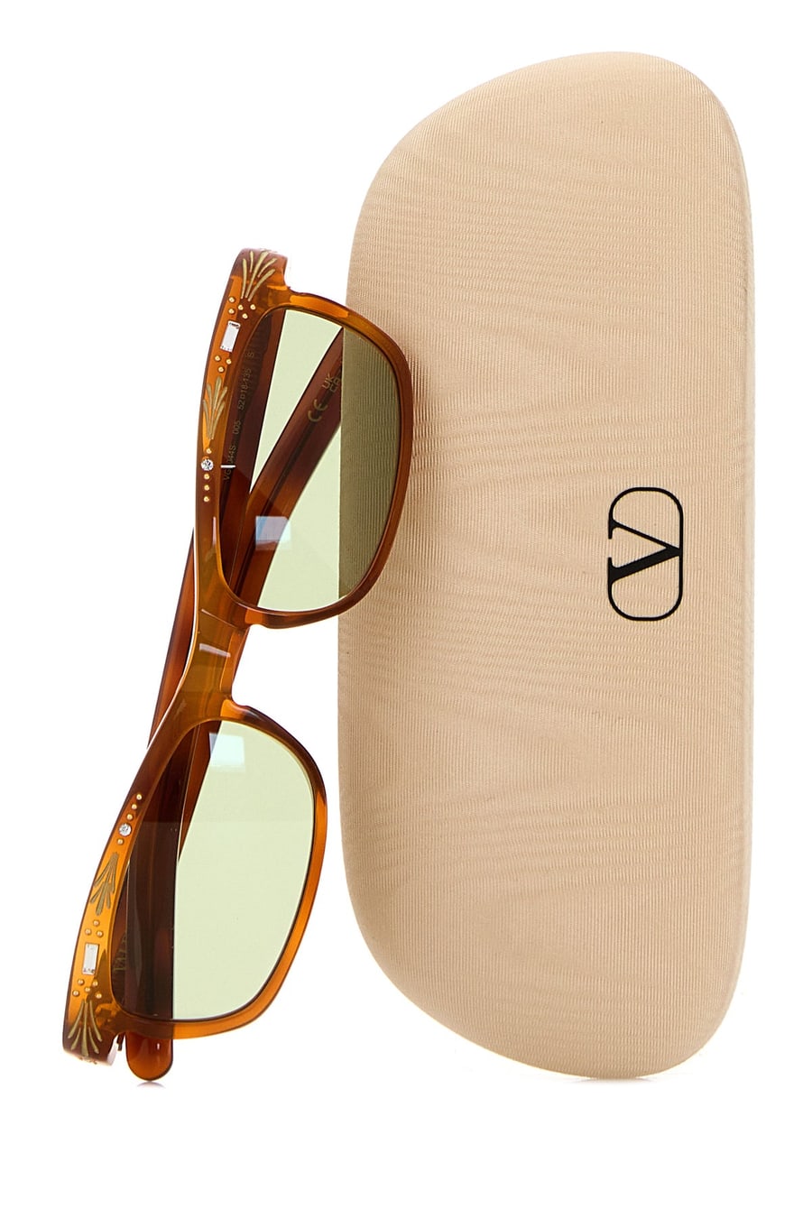 Valentino Garavani Occhiali da sole in acetato marrone, view 3