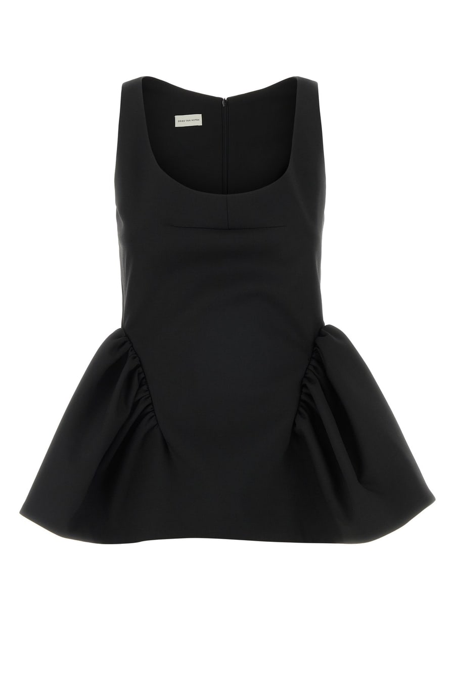 Dries Van Noten Top in gabardine stretch nero