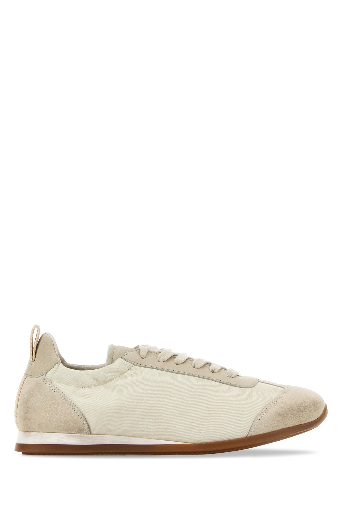 UMA WANG Sneakers avorio in tela e pelle scamosciata