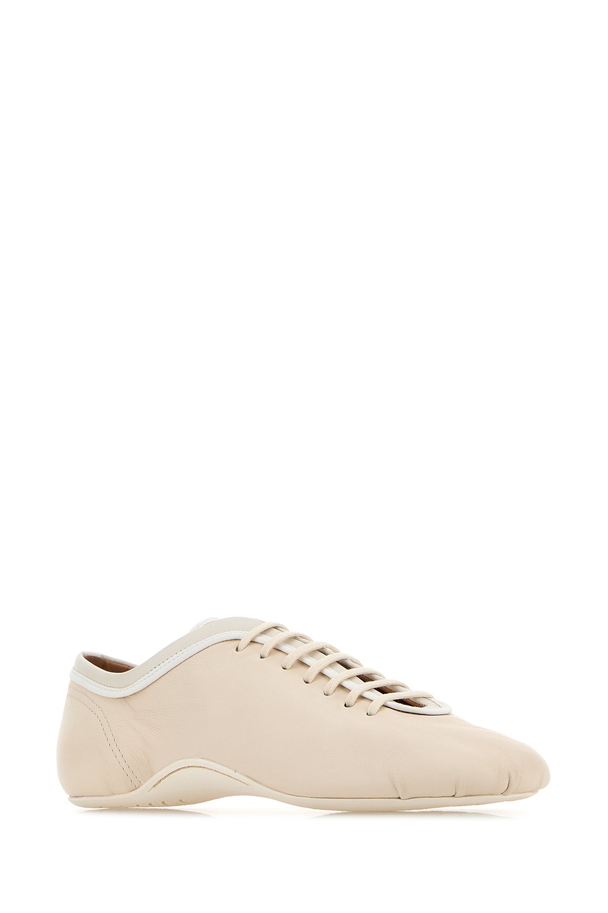 Dries Van Noten Sneakers in pelle avorio, view 2