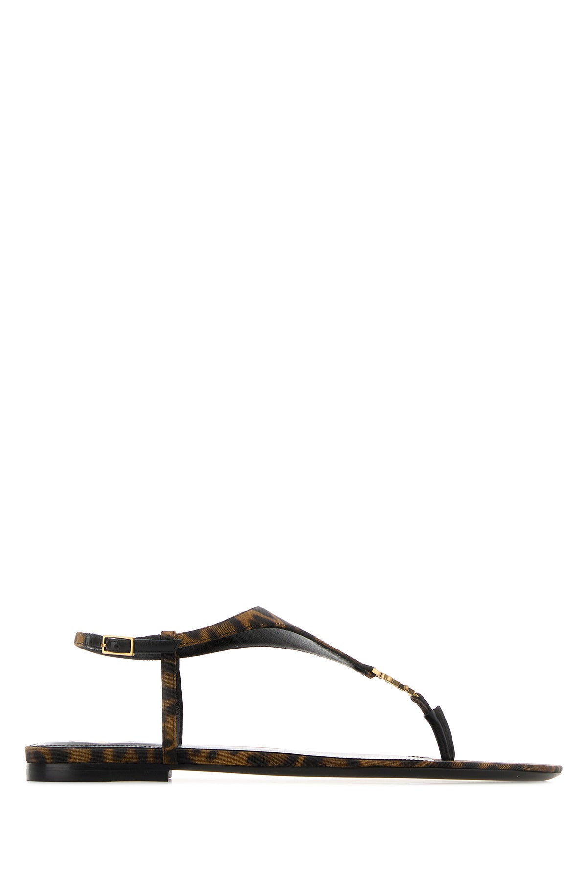 Saint Laurent Sandali Cassandra in tessuto stampato