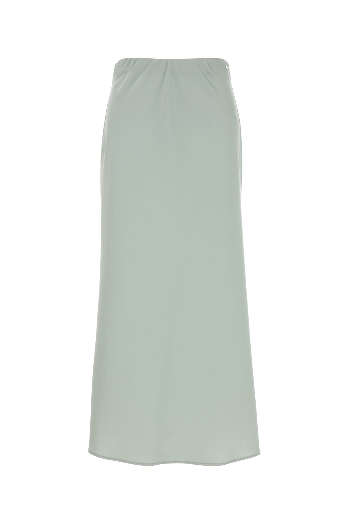 CALVIN KLEIN Gonna in raso azzurro pastello