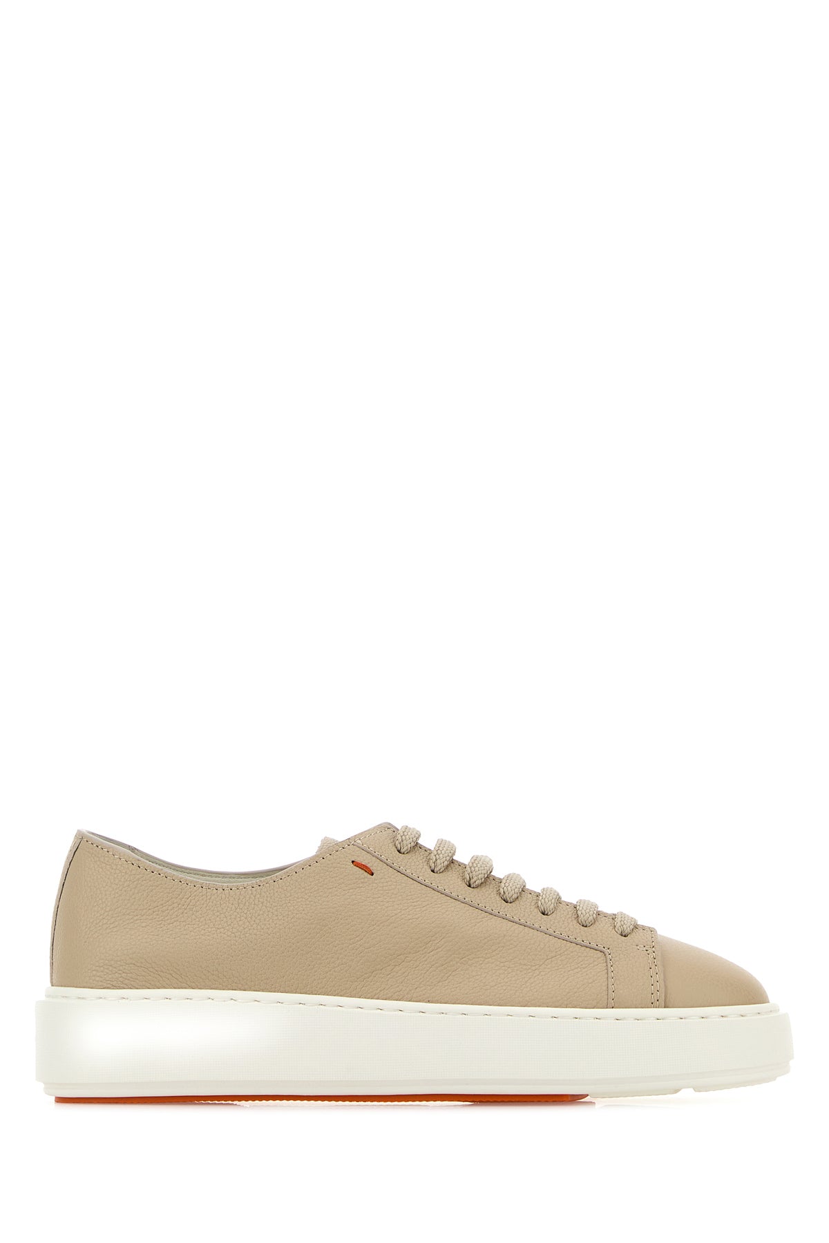 SANTONI Sneakers Clean in pelle beige