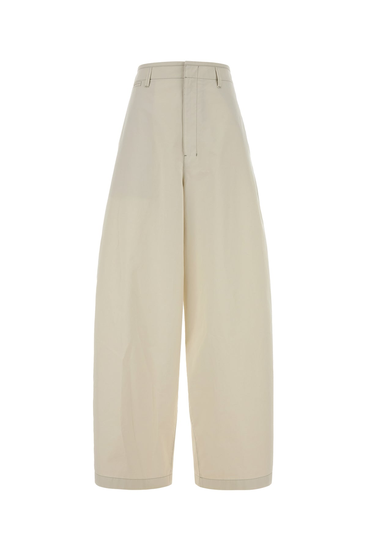 Lemaire Pantalone dalla gamba ampia in cotone avorio