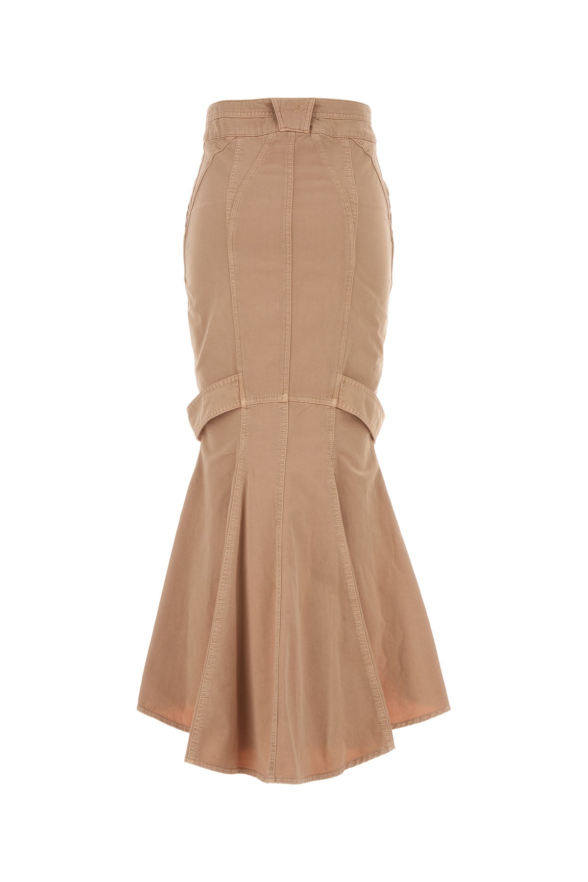 BLUMARINE Gonna in denim rosa chiaro, view 2
