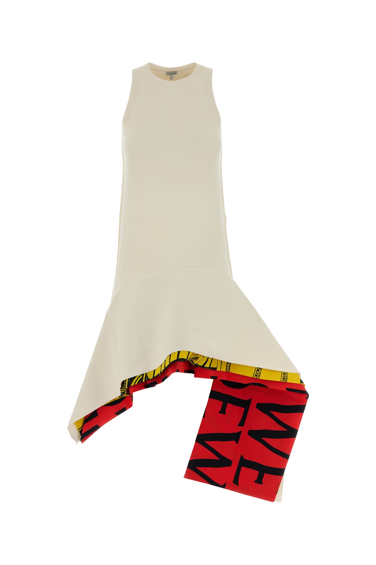 Loewe Abito in misto viscosa stretch avorio