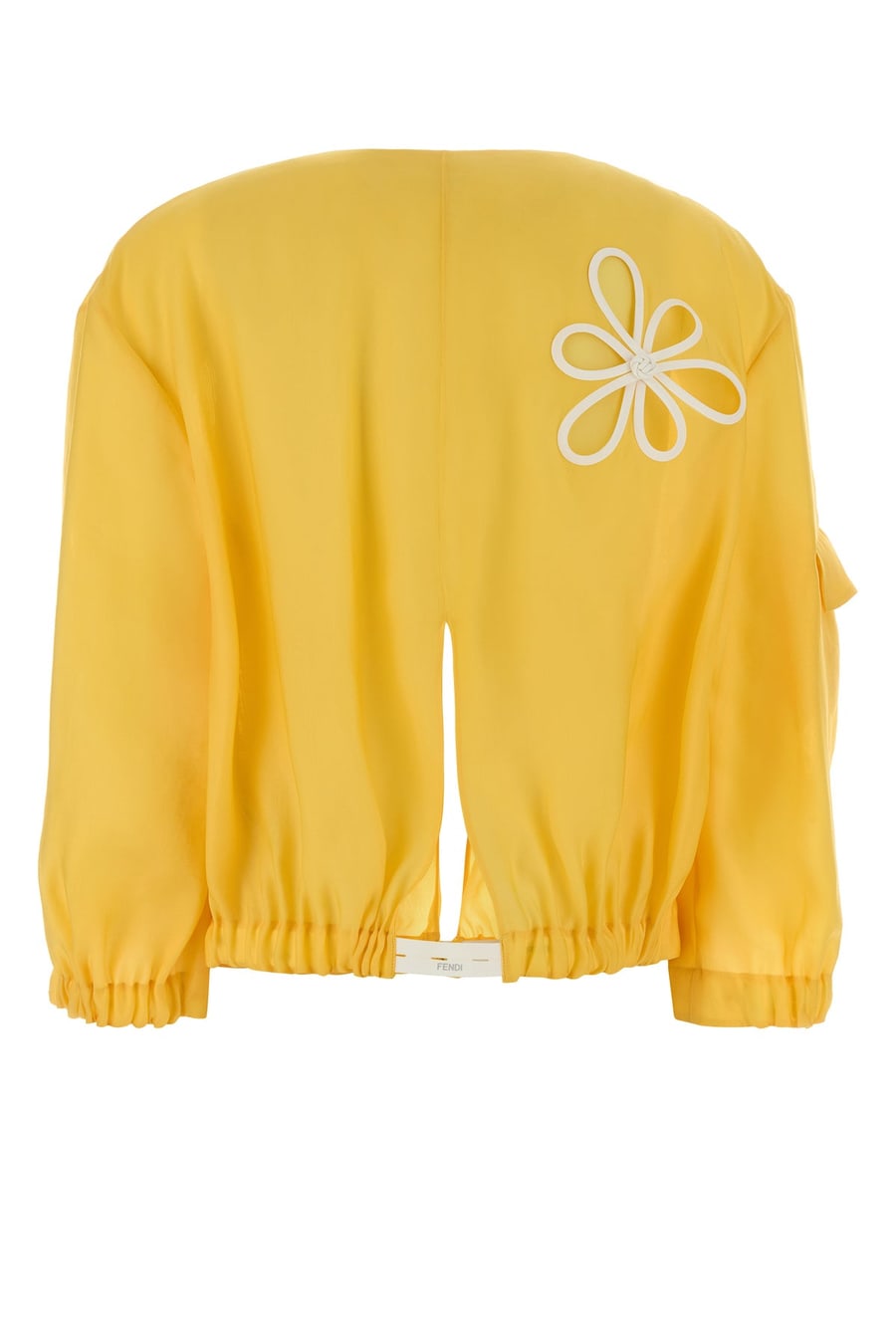 Fendi Giubbino in organza gialla, view 2